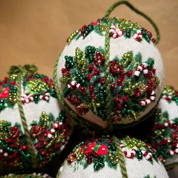 Green Beaded Ball